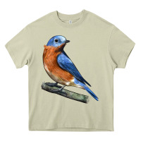 Mossy Eastern Bluebird Heavy Core Tee - LillyAllenDesigns