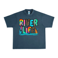 Midnight Navy river life kayaking Urban Heavy Tee - Zillion Design Studio