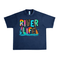 Navy river life kayaking Urban Heavy Tee - Zillion Design Studio