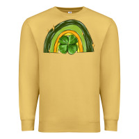 Antique Gold st patrick s day shamrock rainbow Premium Sweatshirt - MaliasSmallBusiness