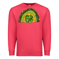 Cardinal st patrick s day shamrock rainbow Premium Sweatshirt - MaliasSmallBusiness