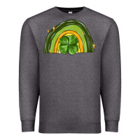 Charcoal Heather st patrick s day shamrock rainbow Premium Sweatshirt - MaliasSmallBusiness