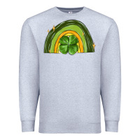 Heather Grey st patrick s day shamrock rainbow Premium Sweatshirt - MaliasSmallBusiness