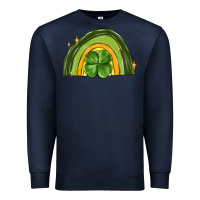 Navy st patrick s day shamrock rainbow Premium Sweatshirt - MaliasSmallBusiness