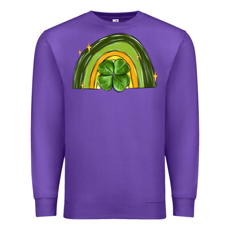 St Patrick S Day Shamrock Rainbow Premium Sweatshirt by MaliasSmallBusiness | Teevron
