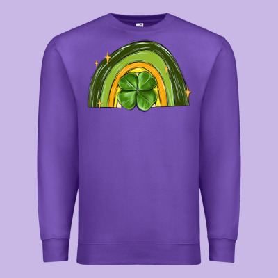 St Patrick S Day Shamrock Rainbow Premium Sweatshirt Designed By Maliassmallbusiness