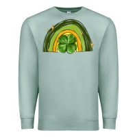 Seafoam st patrick s day shamrock rainbow Premium Sweatshirt - MaliasSmallBusiness