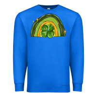 True Royal st patrick s day shamrock rainbow Premium Sweatshirt - MaliasSmallBusiness