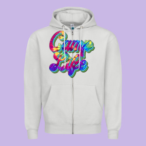Camp Life Zipper Hoodie Designed By Jahusdesignshop