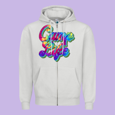 Camp Life Zipper Hoodie Designed By Jahusdesignshop