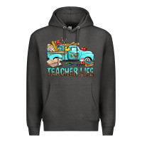 Charcoal Heather Teacher Life With Truck Premium Hoodie - BundleAndBundleShop