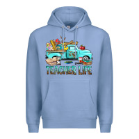 Colony Blue Teacher Life With Truck Premium Hoodie - BundleAndBundleShop