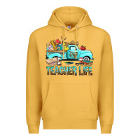 Mustard Teacher Life With Truck Premium Hoodie - BundleAndBundleShop