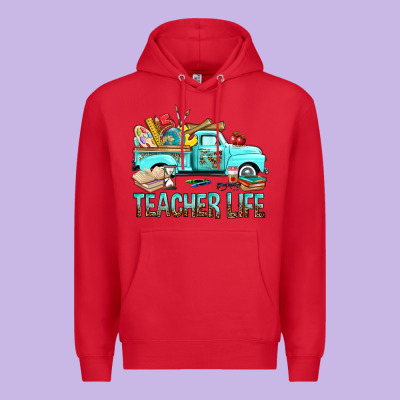 Teacher Life With Truck Premium Hoodie Designed By Bundleandbundleshop