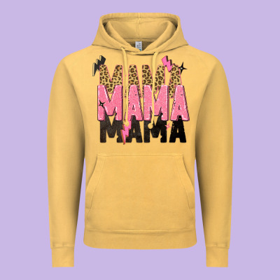 Mama Mama Mama Lightning Bold Vintage Hoodie Designed By Zillion Design Studio