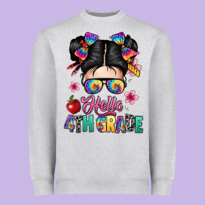 Hello Fourth Grade Heavyweight Sweatshirt Designed By Texasbilliewilder