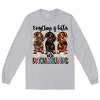 Moon Dust everything is better with dachshunds Long Sleeve Tee - JahusDesignShop
