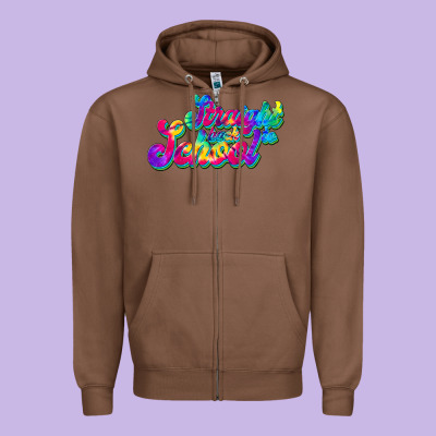 Straight Back To School Zipper Hoodie Designed By Jahusdesignshop
