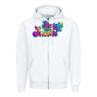 White straight back to school Zipper Hoodie - JahusDesignShop