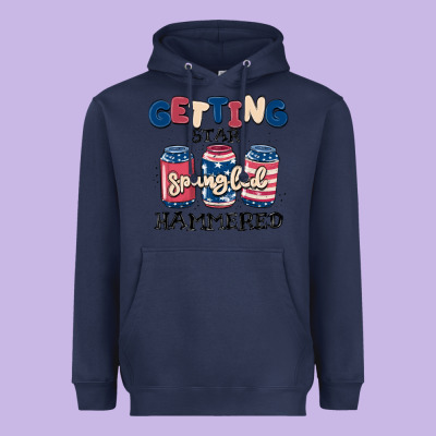 Getting Star Spangled Hammered Heavyweight Hoodie Designed By Maliassmallbusiness