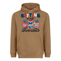 Toasted Coconut getting star spangled hammered Heavyweight Hoodie - MaliasSmallBusiness