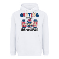 White getting star spangled hammered Heavyweight Hoodie - MaliasSmallBusiness