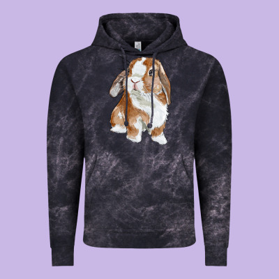 Vintage Hoodie Cute Bunny