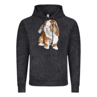 Vintage Black Cute Bunny Vintage Hoodie - RanaPortraitStore