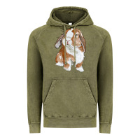 Vintage Olive Cute Bunny Vintage Hoodie - RanaPortraitStore