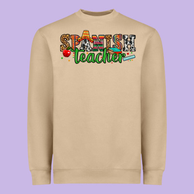 Spanish Teacher Heavyweight Sweatshirt Designed By Zillion Design Studio
