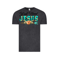 Vintage Black y'all need jesus arrow lily flowers Vintage Tee - BarkalooDesign