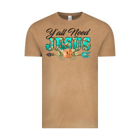 Vintage Camel y'all need jesus arrow lily flowers Vintage Tee - BarkalooDesign