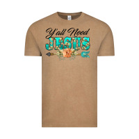 Vintage Coffee y'all need jesus arrow lily flowers Vintage Tee - BarkalooDesign