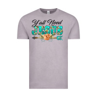 Vintage Zinc y'all need jesus arrow lily flowers Vintage Tee - BarkalooDesign