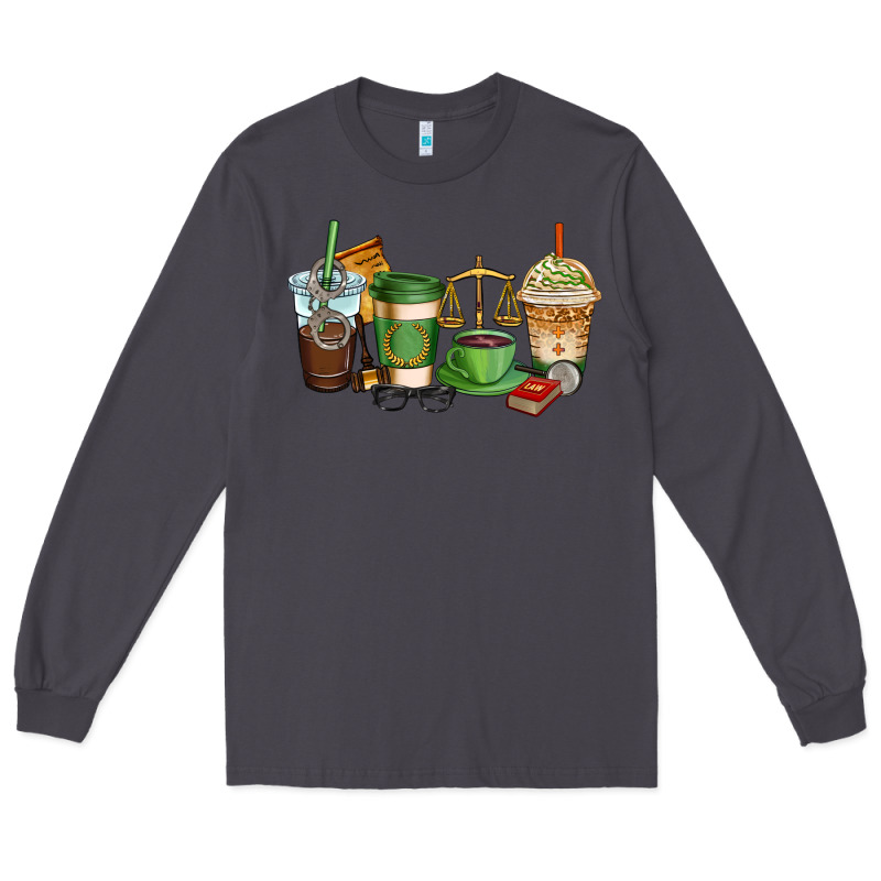 Lawyer Coffee Cups Long Sleeve Tee by AdoDesignShop | Teevron