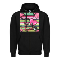 Black Nurse Stethoscope Seamless Pattern Zipper Hoodie - BundleAndBundleShop