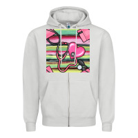 Dove Grey Nurse Stethoscope Seamless Pattern Zipper Hoodie - BundleAndBundleShop
