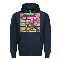 Navy Nurse Stethoscope Seamless Pattern Zipper Hoodie - BundleAndBundleShop