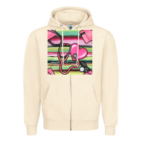 Sandshell Nurse Stethoscope Seamless Pattern Zipper Hoodie - BundleAndBundleShop