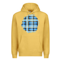 Antique Gold Winter Tartan Patch Premium Hoodie - BundleAndBundleShop