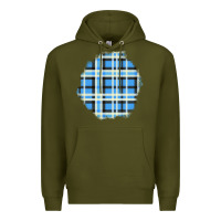 Army Green Winter Tartan Patch Premium Hoodie - BundleAndBundleShop