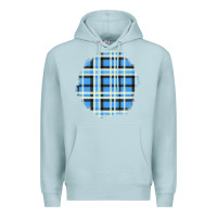 Blue Mist Winter Tartan Patch Premium Hoodie - BundleAndBundleShop