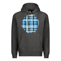 Charcoal Heather Winter Tartan Patch Premium Hoodie - BundleAndBundleShop