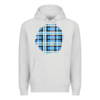 Dove Grey Winter Tartan Patch Premium Hoodie - BundleAndBundleShop