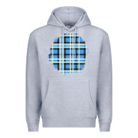 Heather Grey Winter Tartan Patch Premium Hoodie - BundleAndBundleShop