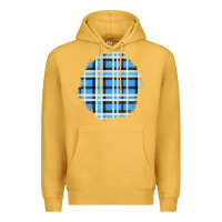 Mustard Winter Tartan Patch Premium Hoodie - BundleAndBundleShop