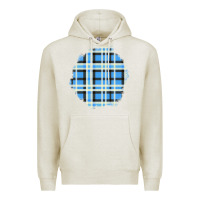 Oatmeal Heather Winter Tartan Patch Premium Hoodie - BundleAndBundleShop