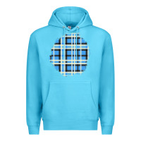 Ocean Blue Winter Tartan Patch Premium Hoodie - BundleAndBundleShop