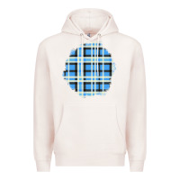 Pale Pink Winter Tartan Patch Premium Hoodie - BundleAndBundleShop