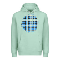 Seafoam Winter Tartan Patch Premium Hoodie - BundleAndBundleShop
